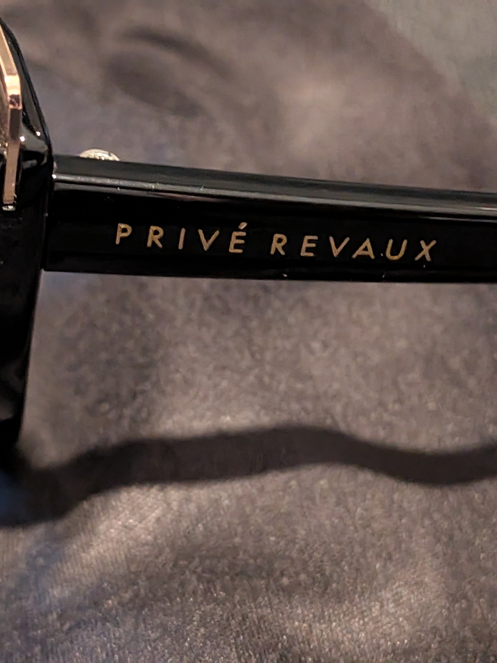 PRIVE REVAUX Black Cat-Eye Sunglasses with Silver Bridge - Picture 3 of 5